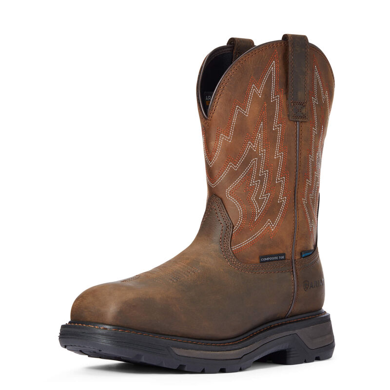 Ariat Arbeitsschuhe Herren - Big Rig Waterproof Composite Toe Braun ( EAMIC-5698 )